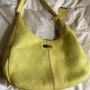 Cole Haan yellow leather handbag